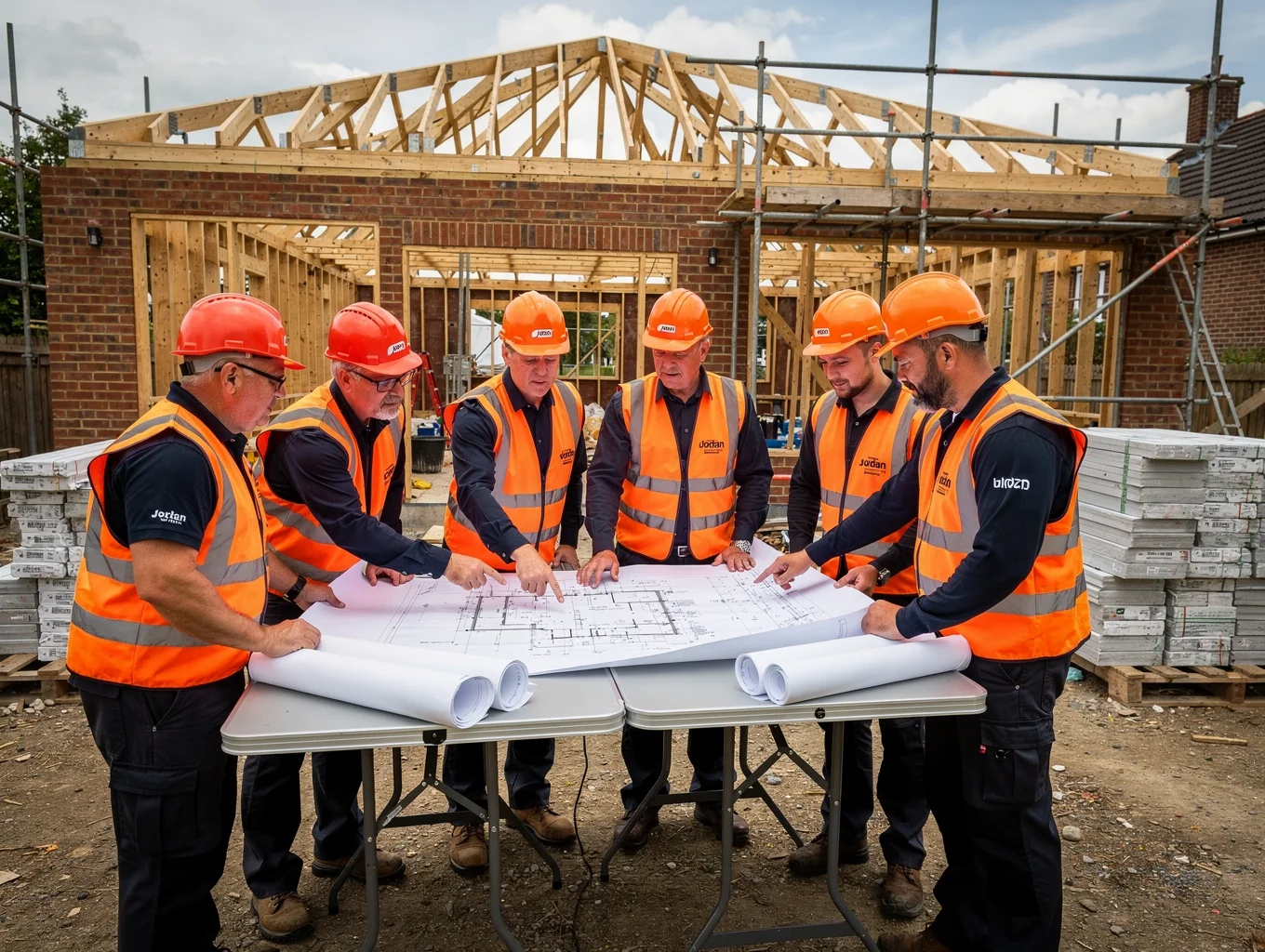 Jordan Building Contractors team on site in Essex
