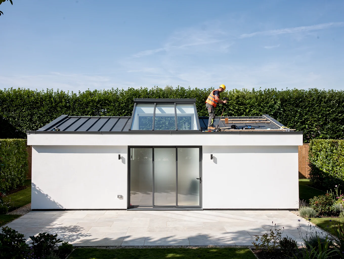 Flat roof extension with lantern in Chelmsford by Jordan Building Contractors