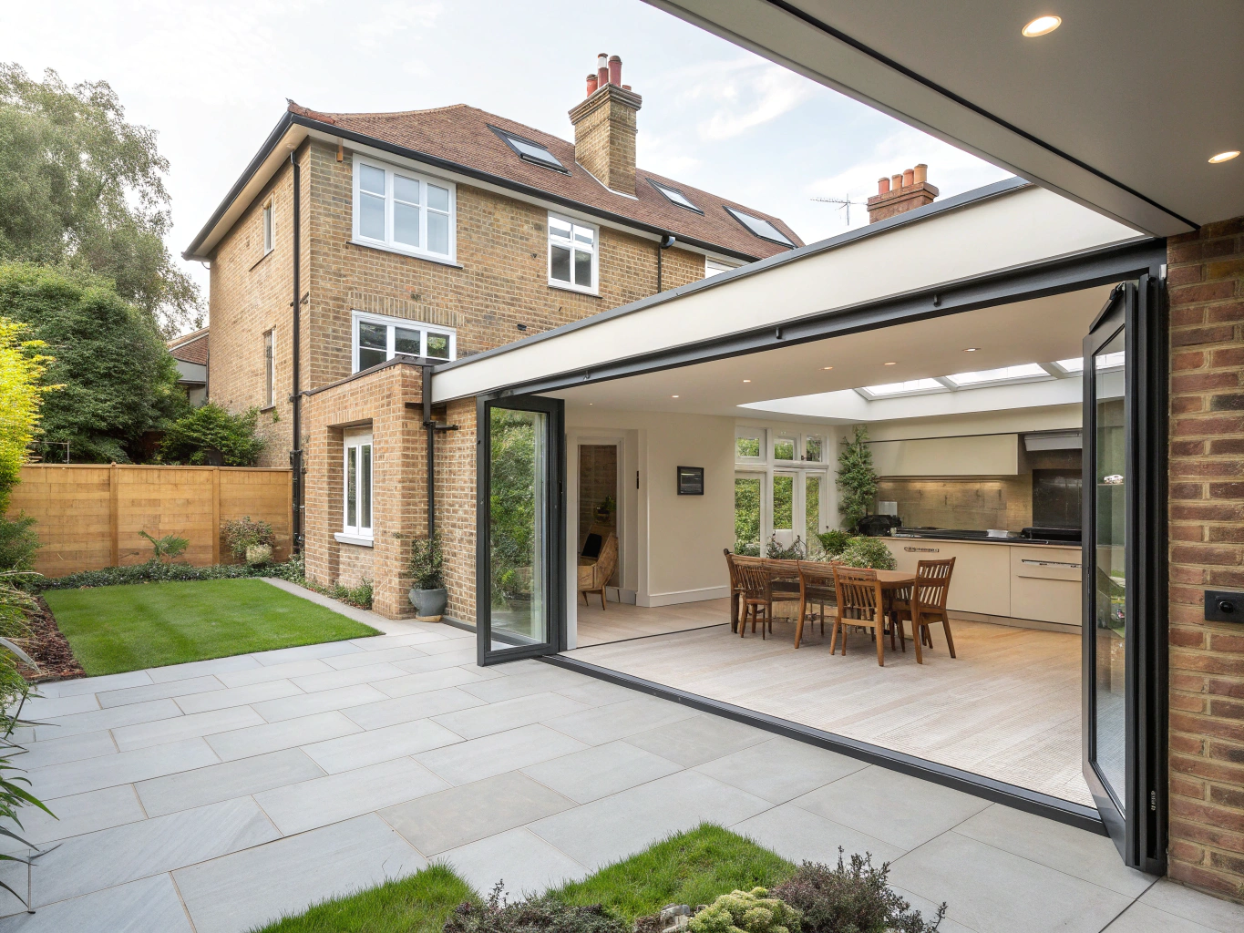 Finished residential home extension in Essex by Jordan Building Contractors