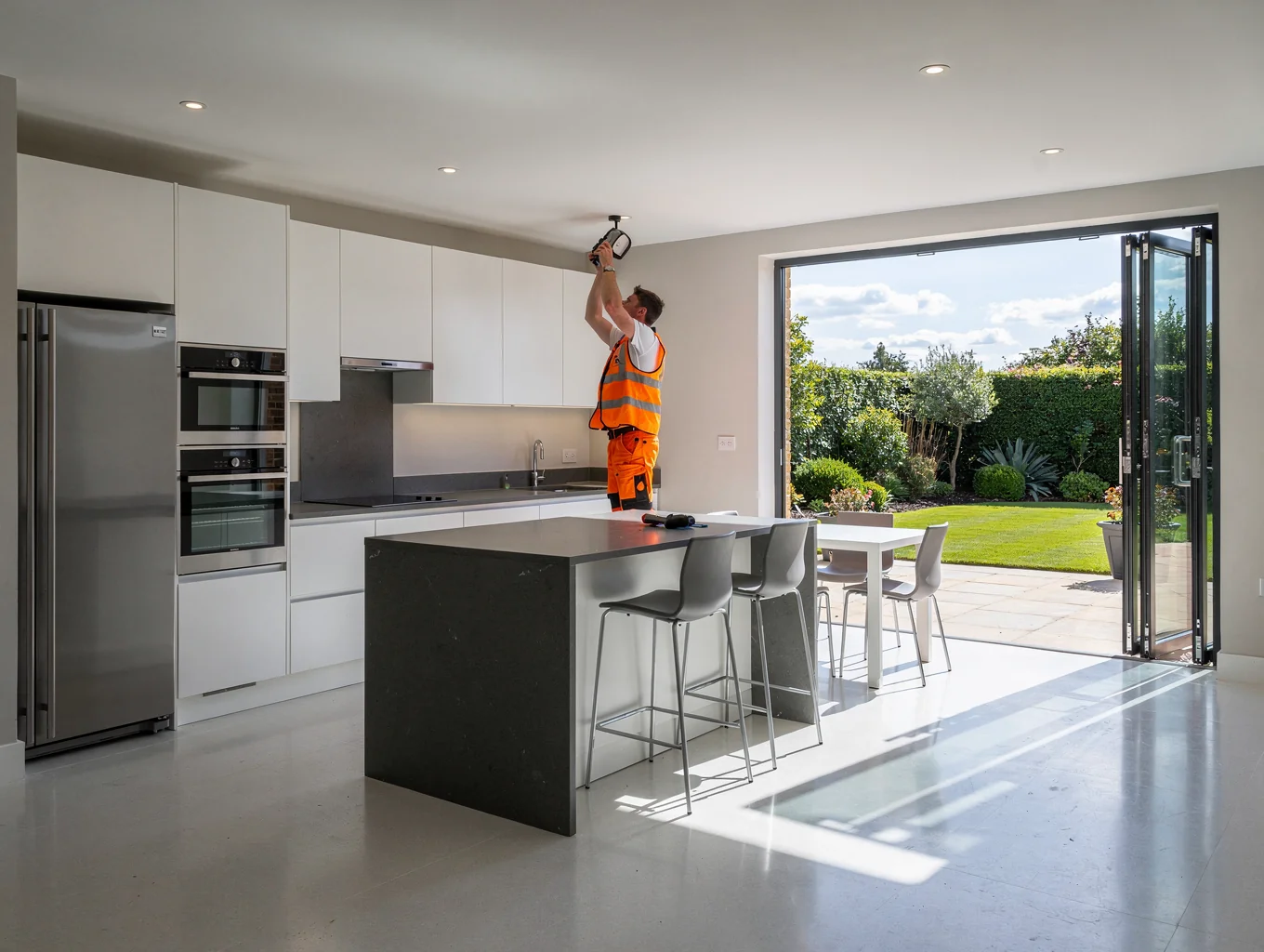 Open-plan kitchen diner extension in Romford by Jordan Building Contractors